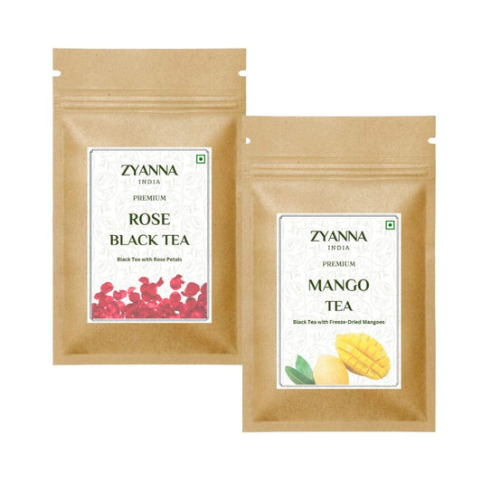 Rose Black Tea  & Mango Green Tea